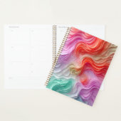 Abstracte pastel gekleurde golven planner (Display)