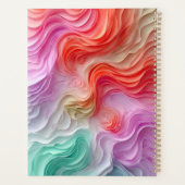 Abstracte pastel gekleurde golven planner (Achterkant)