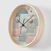 Abstracte Pastel geometrische wandklok (Hoek)