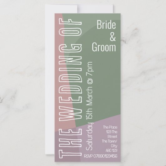 abstracte pastel gepersonaliseerde roos groene lav (Voorkant)