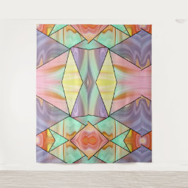 Abstracte Pastel Gevlekte Vloeibare Marmer Geometr Wandkleed