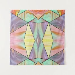 Abstracte Pastel Gevlekte Vloeibare Marmer Geometr Wandkleed
