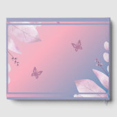 abstracte pastel kersenbloesem sakura bruiloft gastenboek (Achterkant)