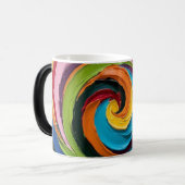 Abstracte pastel kleur magische mok (Voorkant links)