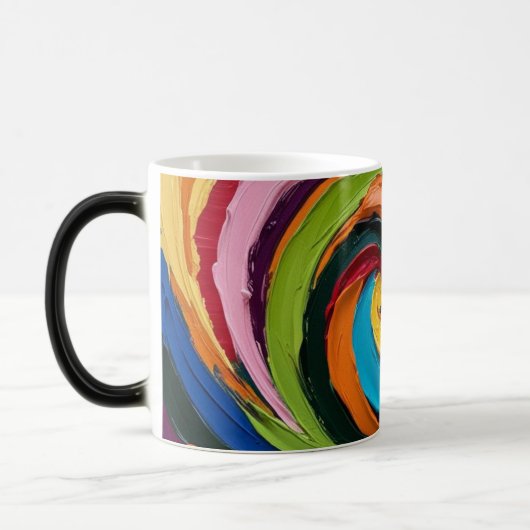 Abstracte pastel kleur magische mok (Links)