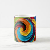 Abstracte pastel kleur magische mok (Center)