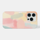 Abstracte pastel kwast iPhone hoesje (Achterkant horizontaal)