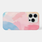 Abstracte pastel kwast  iPhone hoesje (Achterkant horizontaal)