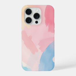 Abstracte pastel kwast iPhone 15 pro case