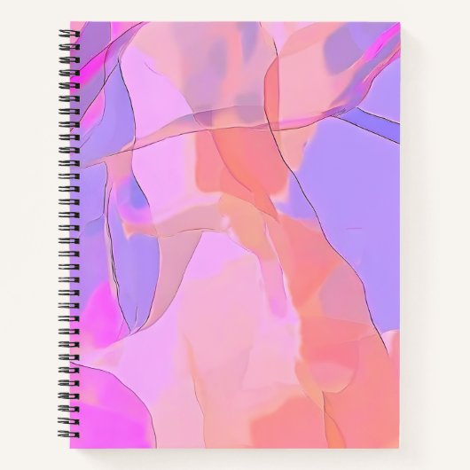 Abstracte Pastel Lagen Notitieboek (Voorkant)