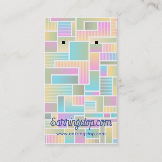 Abstracte pastel oorbel Kaarten Visitekaartje (Voorkant)