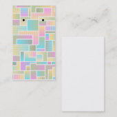 Abstracte Pastel Oorbellenkaarten Visitekaartje (Voorkant / Achterkant)