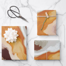 Abstracte pastel Paint Fox Tail Edition Inpakpapier Vel