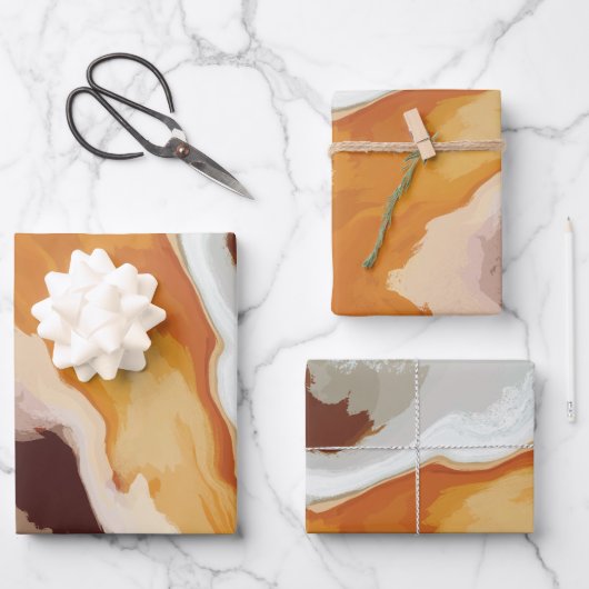 Abstracte pastel Paint Fox Tail Edition Inpakpapier Vel (Voorkant)