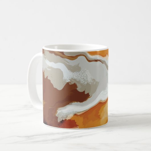 Abstracte pastel Paint Fox Tail Edition Koffiemok (Voorkant links)