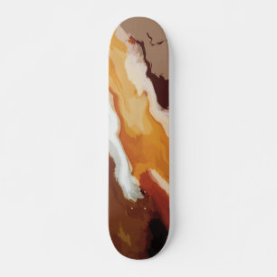 Abstracte pastel Paint Fox Tail Edition Persoonlijk Skateboard