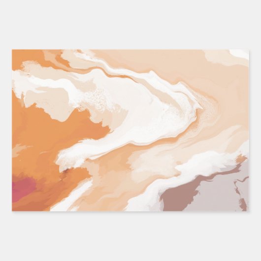 Abstracte pastel Paint Ginger Edition Inpakpapier Vel (Voorkant 3)