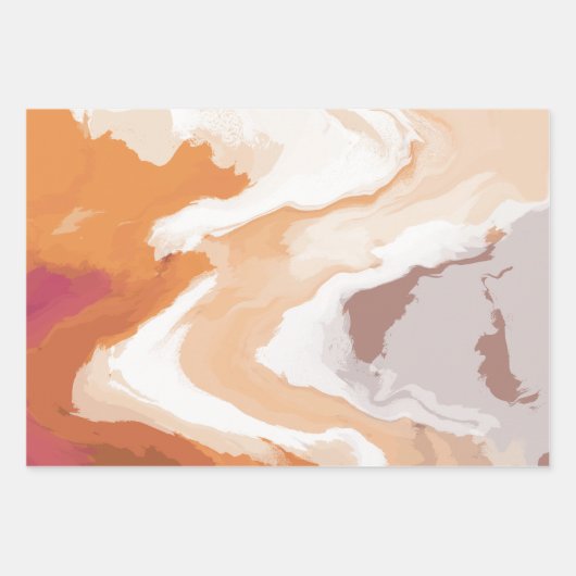 Abstracte pastel Paint Ginger Edition Inpakpapier Vel (Voorkant 2)