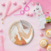 Abstracte Pastel Paint Ginger Foam Edition Papieren Bordje (Feest)