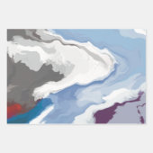 Abstracte Pastel Paint Mountain Edition Inpakpapier Vel (Voorkant 3)