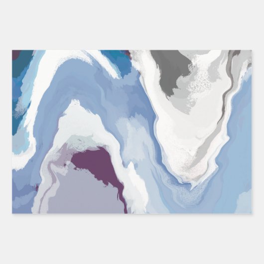 Abstracte Pastel Paint Mountain Edition Inpakpapier Vel (Voorkant)