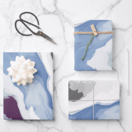 Abstracte Pastel Paint Mountain Edition Inpakpapier Vel