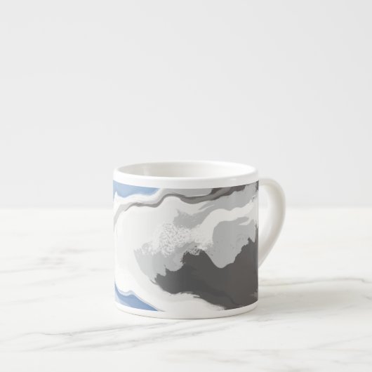 Abstracte Pastel Paint Mountain Edition Koffee Mok (Voorkant rechts)