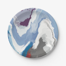 Abstracte Pastel Paint Mountain Edition Papieren Bordje