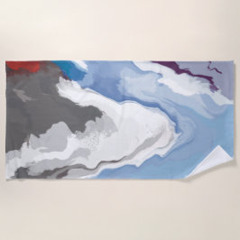 Abstracte Pastel Paint Mountain Edition Strandlaken