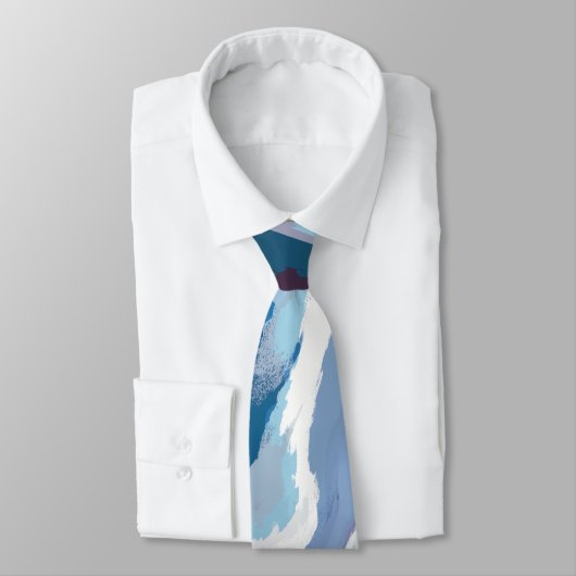 Abstracte Pastel Paint Mountain Edition Stropdas (Gebonden)
