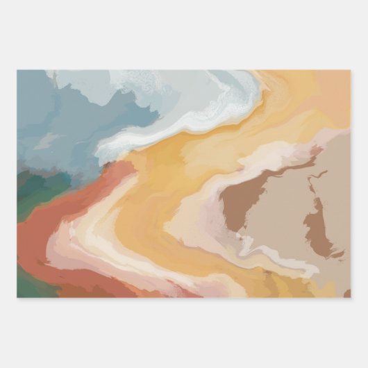 Abstracte pastel Paint Summer Edition Inpakpapier Vel (Voorkant 2)