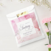 Abstracte Pastel Pink Paars Sweet 16 Birthday Bedankzakje (Gezegeld)