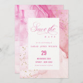 Abstracte Pastel Pink Paars Sweet 16 Birthday Kaart (Voorkant / Achterkant)