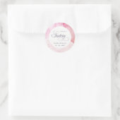 Abstracte Pastel Pink Paars Sweet 16 Birthday Ronde Sticker (Tas)