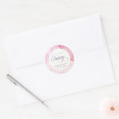 Abstracte Pastel Pink Paars Sweet 16 Birthday Ronde Sticker (Envelop)
