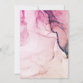 Abstracte Pastel Pink Paarse Navy Sweet 16 Birthda Kaart (Achterkant)