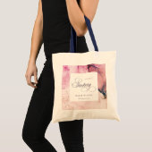 Abstracte Pastel Pink Paarse Navy Sweet 16 Birthda Tote Bag (Voorkant (product))