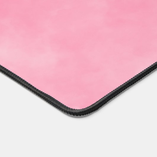 Abstracte pastel roze hemelwolken gepersonaliseerd bureaumat (Hoek)