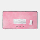 Abstracte pastel roze hemelwolken gepersonaliseerd bureaumat (Keyboard & Muis)