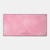 Abstracte pastel roze hemelwolken gepersonaliseerd bureaumat (Voorkant)