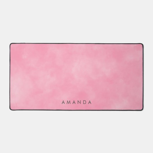 Abstracte pastel roze hemelwolken gepersonaliseerd bureaumat (Voorkant)