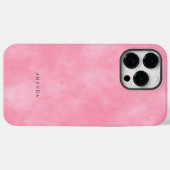 Abstracte pastel roze hemelwolken gepersonaliseerd Case-Mate iPhone case (Achterkant (horizontaal))