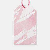 Abstracte Pastel roze Waterverf penseelstreken Cadeaulabel (Achterkant)