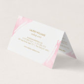 Abstracte Pastel roze Waterverf penseelstreken Visitekaartje (Achterkant)