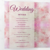 Abstracte Pastel Springtime Bruiloft Drieluik Uitnodiging (Binnenzijde eerst)