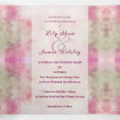 Abstracte Pastel Springtime Bruiloft Drieluik Uitnodiging (Binnenkant midden)