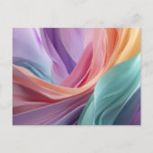 Abstracte Pastel Stof Golven  Briefkaart (Voorkant)