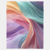 Abstracte pastel stof golven fleece deken (Voorkant)
