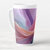 Abstracte pastel stof golven latte mok (Linkerhoek)