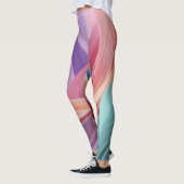 Abstracte pastel stof golven leggings (Links)